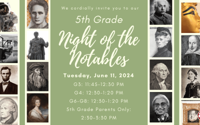 June 11 – G5 Night of the Notables