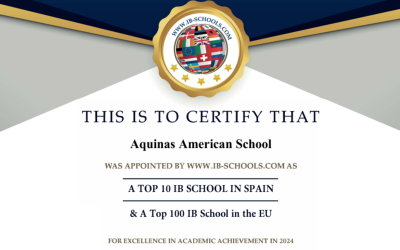 Aquinas American School recognized among the Top 10 IB Schools in Spain